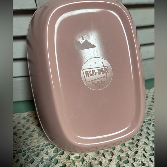 Vintage Texasware pink divided dish MCM - Picture 2 of 3